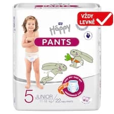 Bella Baby Happy Dětské plenkové kalhotky 5 junior 11-18 kg 22 ks