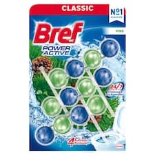 Bref Power Active Pine tuhý WC blok 3 x 50g