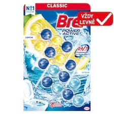 Bref Power Active Lemon/Ocean tuhý WC blok 4 x 50g