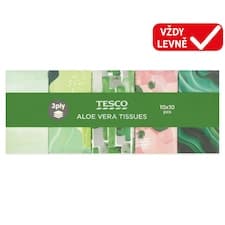 Papírové kapesníky parfemované aloe vera 3 vrstvy 10 x 10 ks