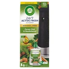 Air Wick Active Fresh Automatický difuzér a náplň na vodní bázi dub a santalové dřevo 228ml