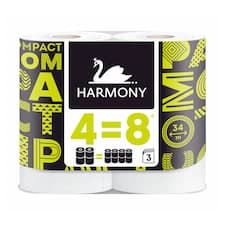 HARMONY 4=8 COMPACT toaletní papír 3 vrstvy 4 ks