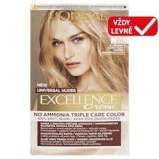 L'Oréal Paris Excellence Nudes 9 U Blond velmi světlá, 72 ml + 48 ml + 12 ml + 60 ml