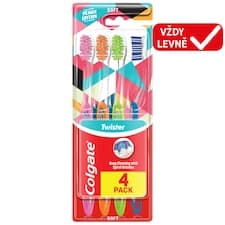 Colgate Twister Design Edition zubní kartáček měkký 4pack