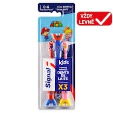 Signal Kids měkký dětský zubní kartáček 3 ks
