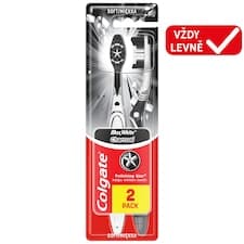 Colgate Max White Charcoal zubní kartáček měkký 2ks