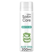 Gillette Satin Care, Dámský Gel Na Holení, s obsahem aloe vera pro citlivou pokožku