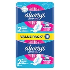 Always Ultra Den Hygienické Vložky Long (Velikost 2) Křidélka 16 ks