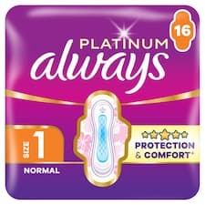 Always Platinum Hygienické Vložky Normal (Velikost 1) 16 Ks