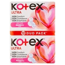 Kotex Ultra Super dámské hygienické vložky 12 ks