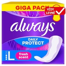 Always Daily Protect Extra Long, Se Svěží Vůní, Intimky, 64 ks