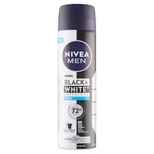 Nivea Men Black & White Invisible Fresh Sprej antiperspirant 150ml