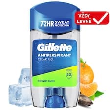Gillette Power Rush Antiperspirant Čirý Gel pro Muže  70 ml