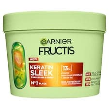 Garnier Fructis Keratin Sleek maska na suché a krepaté vlasy, 370 ml