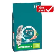 Purina ONE Bifensis Indoor granule pro kočky krůta 3kg
