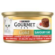 Gourmet Gold Savoury Cake konzerva pro kočky hovězí 85g