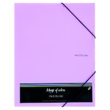 Pastelini 3 klopová složka s gumou PP