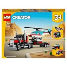 LEGO Creator 3 v 1 31146 Náklaďák s plochou korbou a helikoptéra