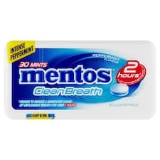 Mentos CleanBreath Peppermint 30 ks 21g