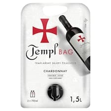 Templářské Sklepy Čejkovice Chardonnay víno bílé suché 1,5l