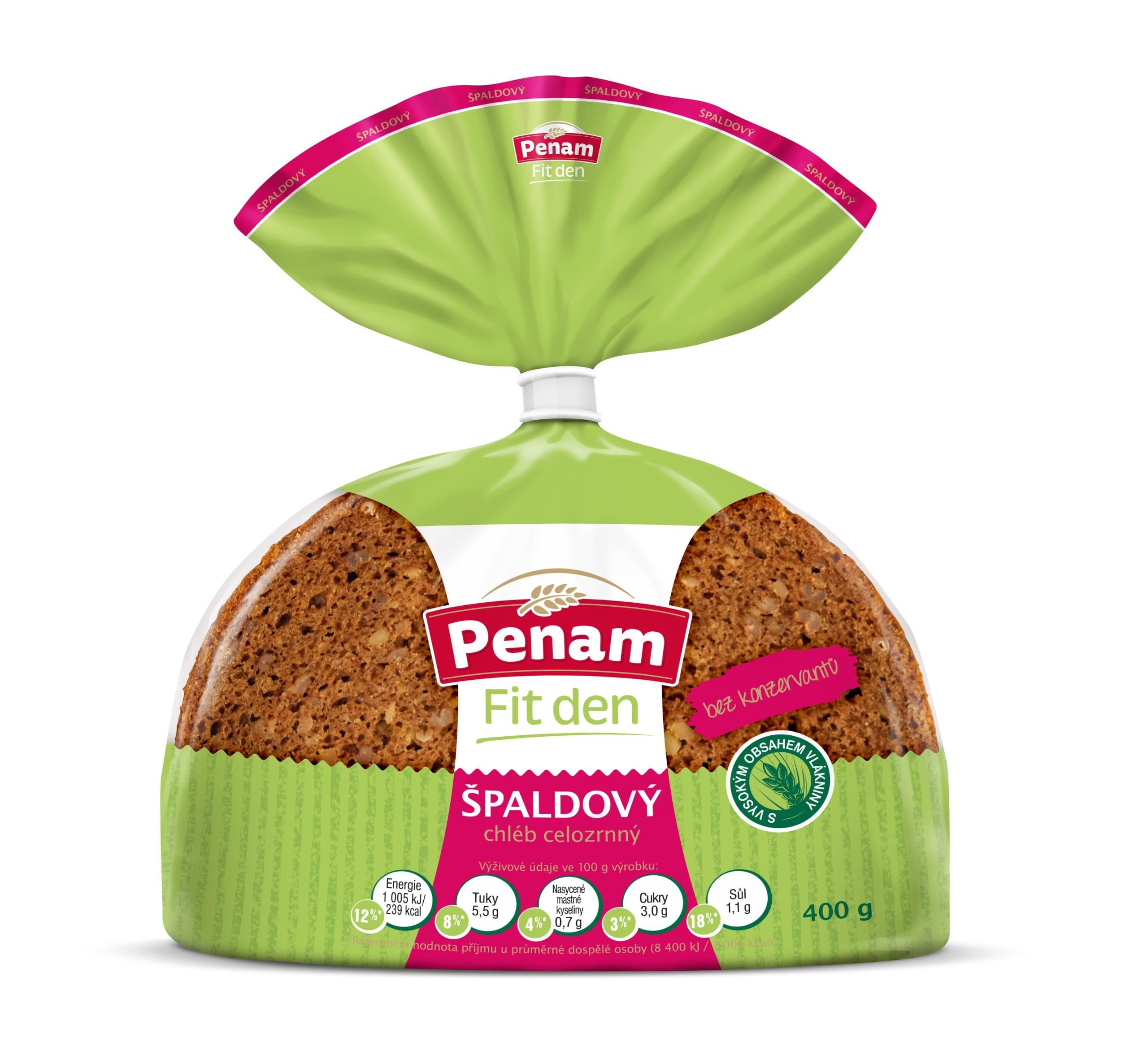 Penam Chléb špaldový celozrnný 400g