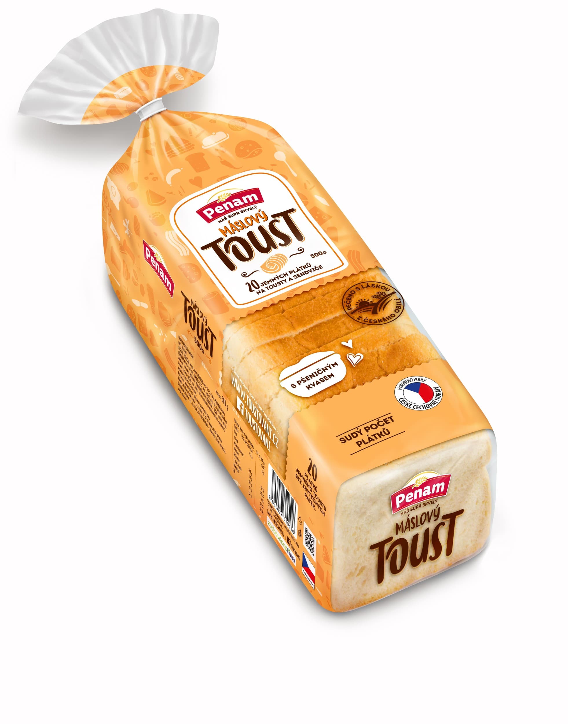 Penam Chléb toustový máslový 500 g