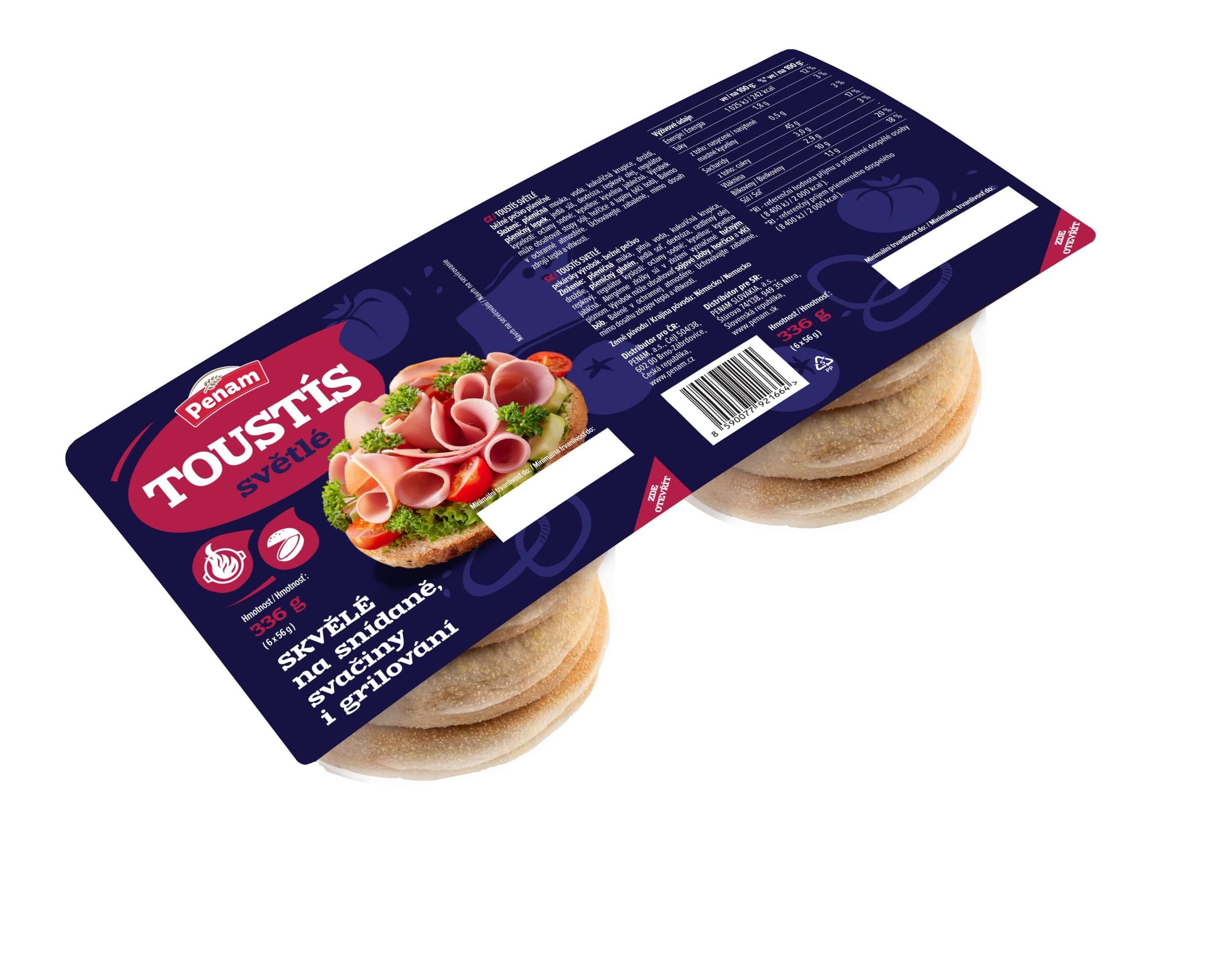Penam Toustís světlý 336g