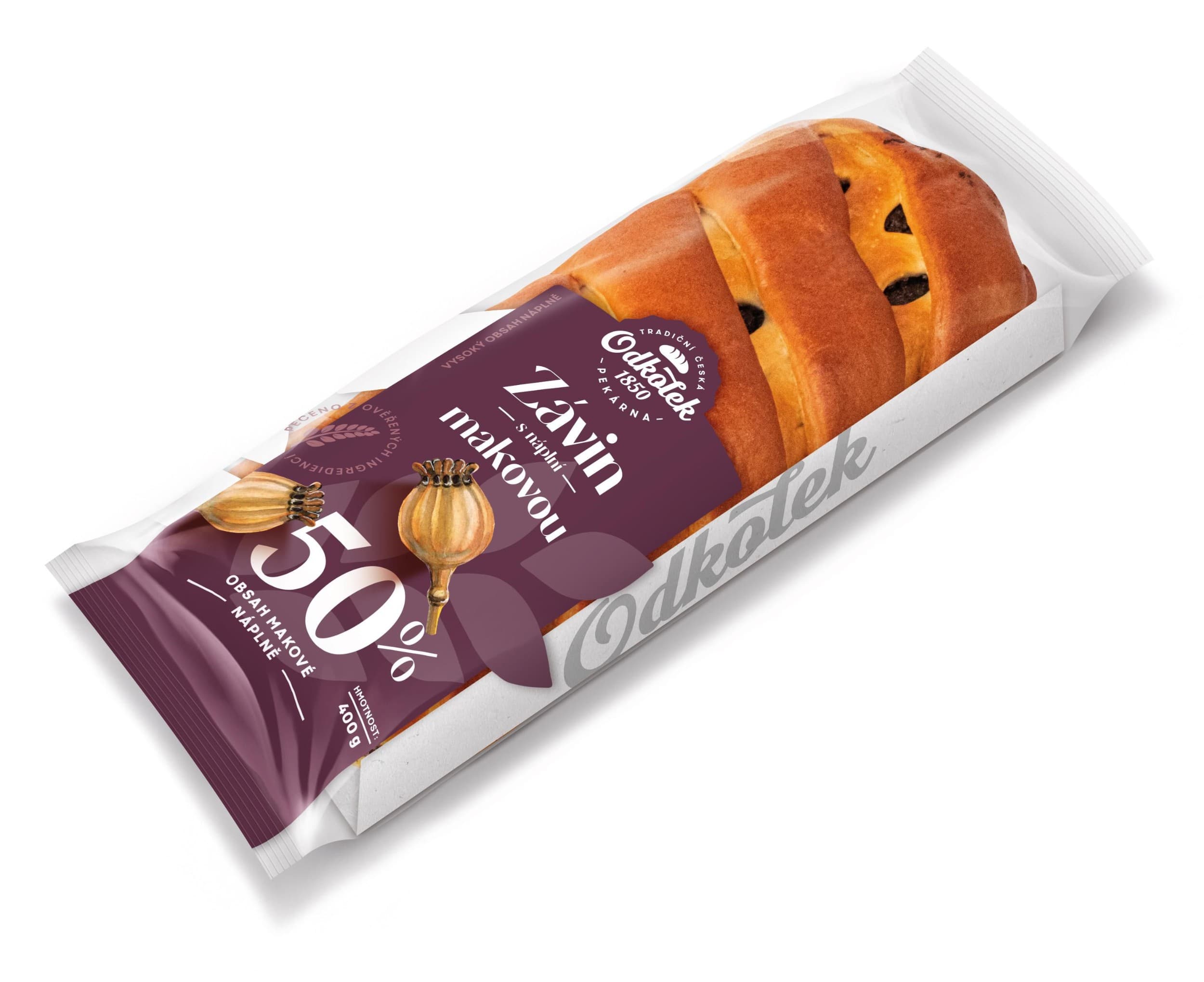 Odkolek Závin s náplní makovou - náplň 50%, 400g