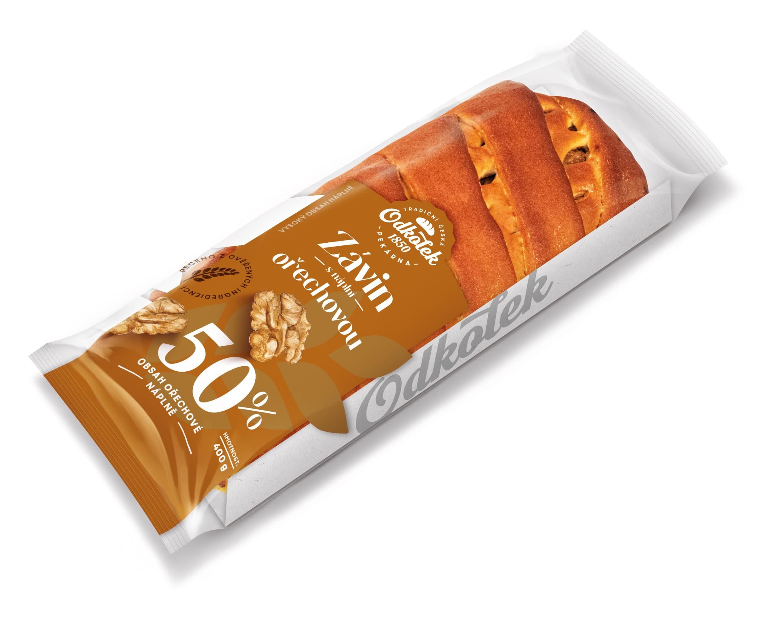 Odkolek, Závin s náplní ořechovou - náplň 50%, 400g