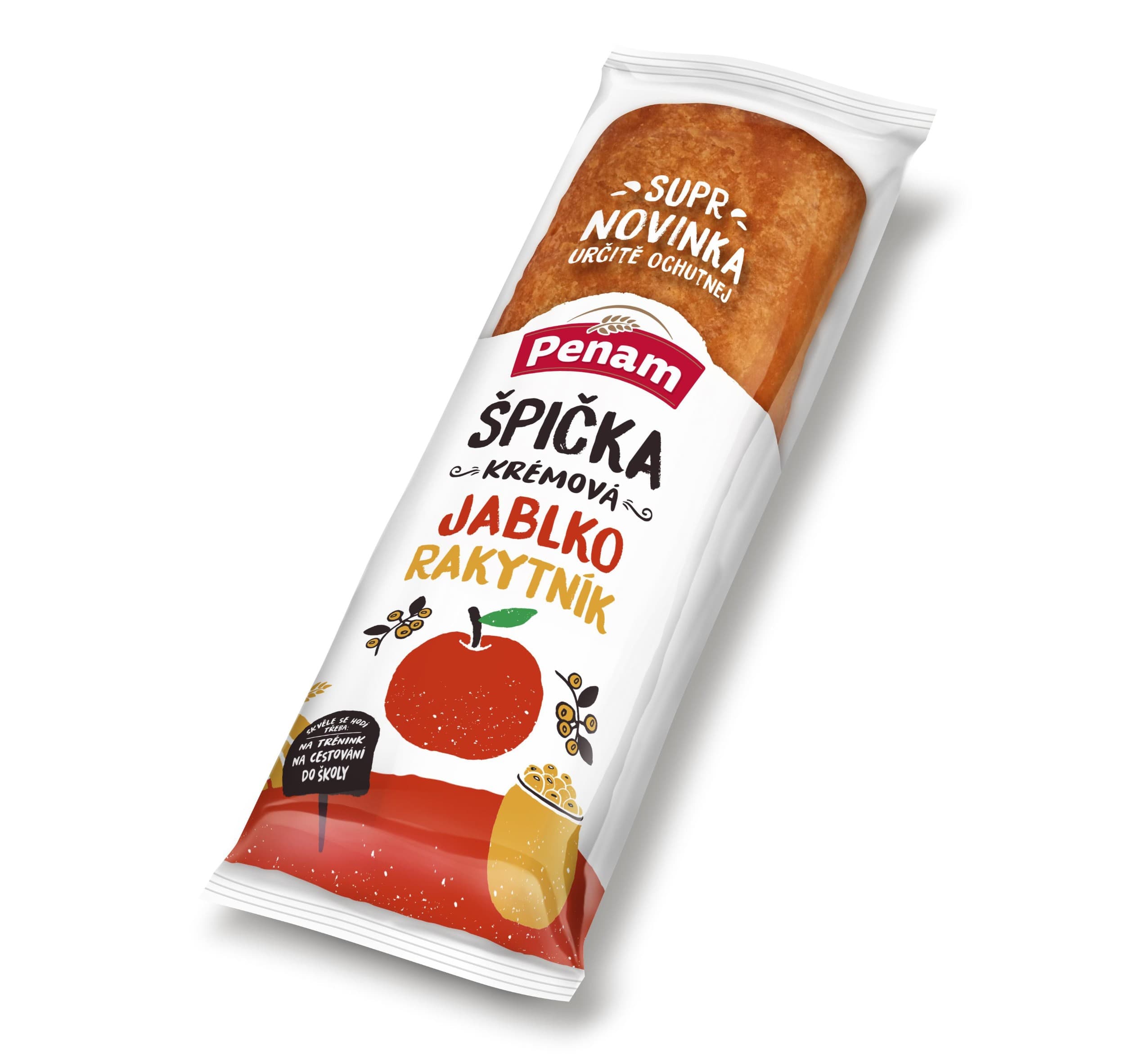 Plundrová špička s náplní krémovou a jablečno rakytníkovou