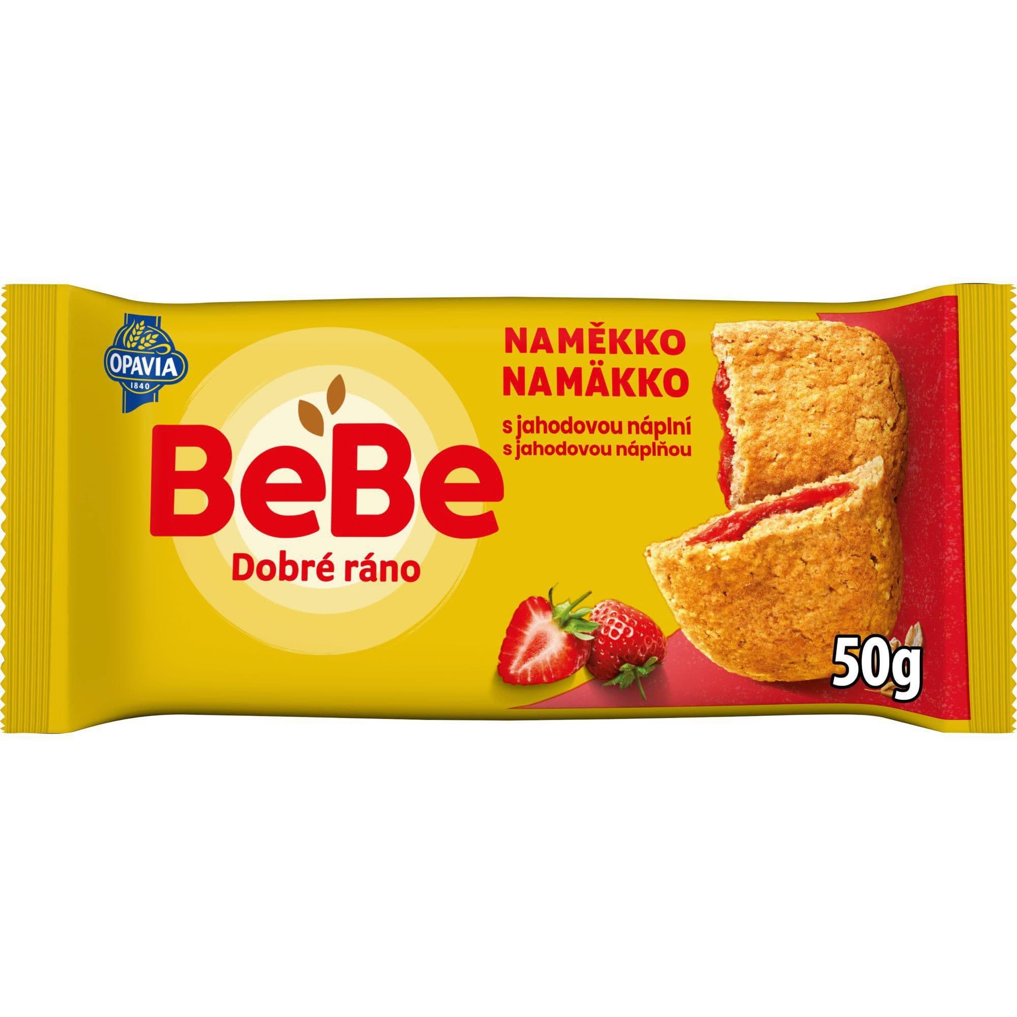 Opavia BeBe Dobré Ráno Naměkko jahodová náplň cereální bochánek 50g