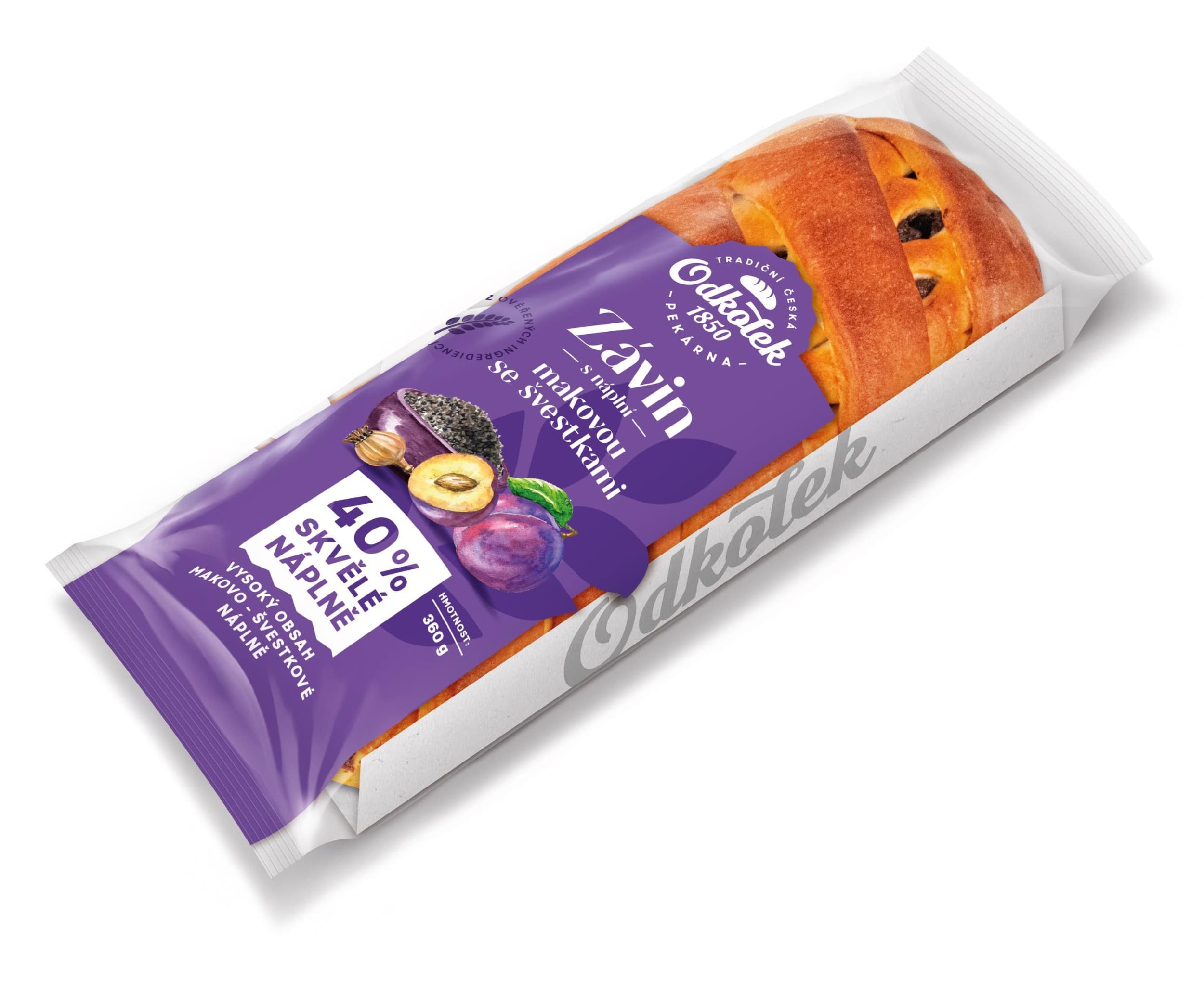 Odkolek Závin s náplní makovou a švestkami 360 g