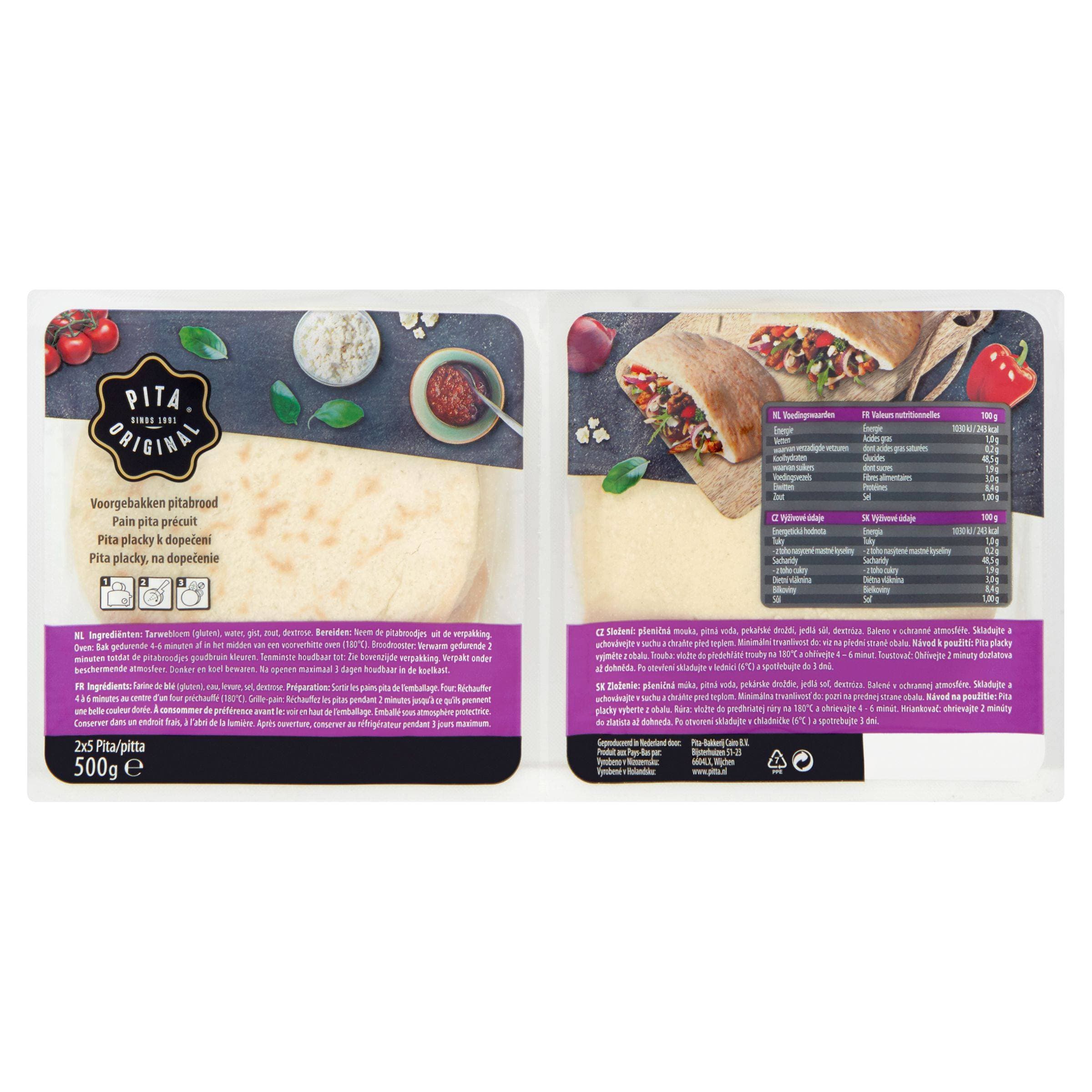 Pita Original Pita placky k dopečení 500 g