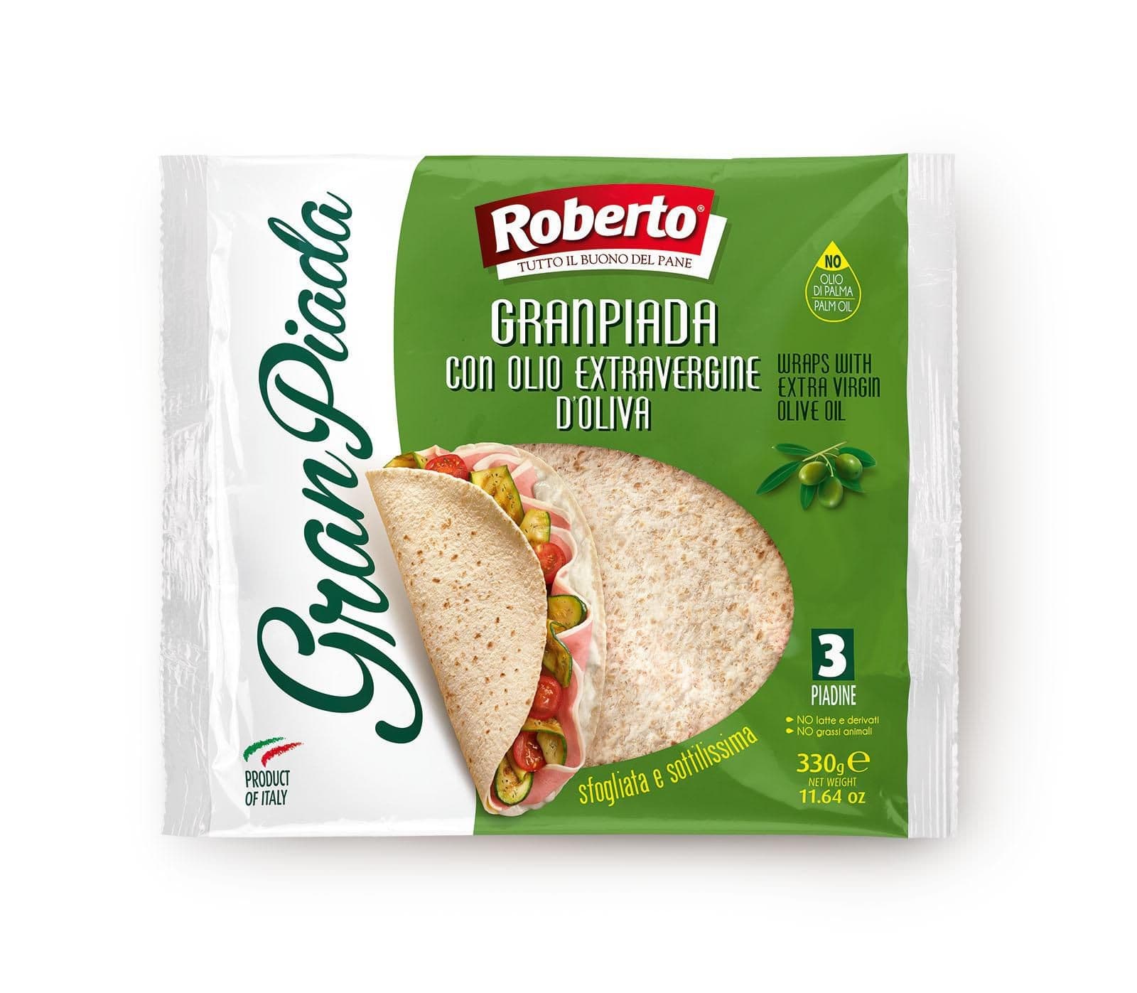 Roberto Granpiada Tortilla chléb s extra panenským olivovým olejem 330 g