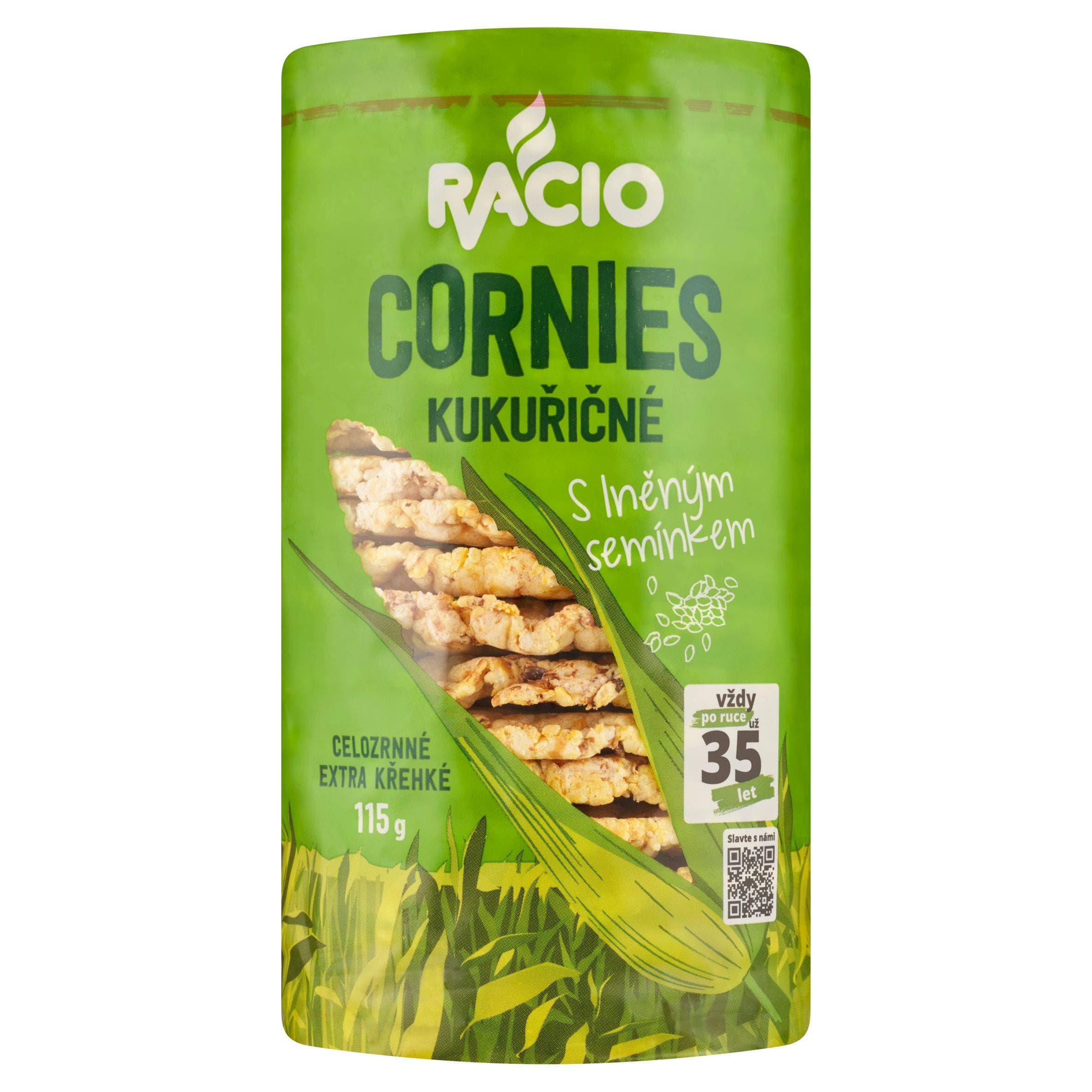 Racio Cornies Kukuřičné chlebíčky se lněným semínkem 115 g