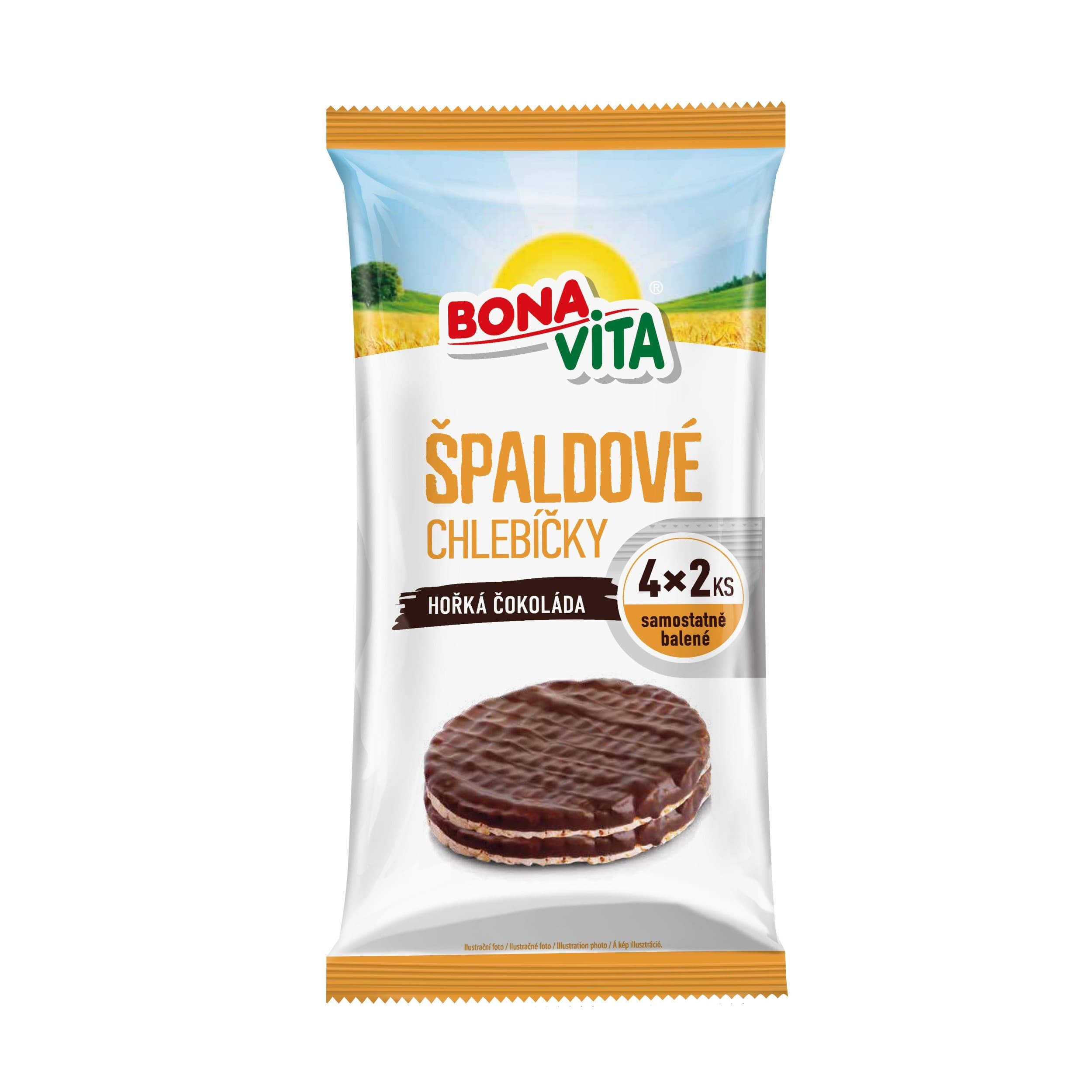 Bonavita Špaldové chlebíčky s hořkou čokoládou 4x2ks