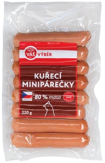 Váš výběr Kuřecí minipárečky 220 g