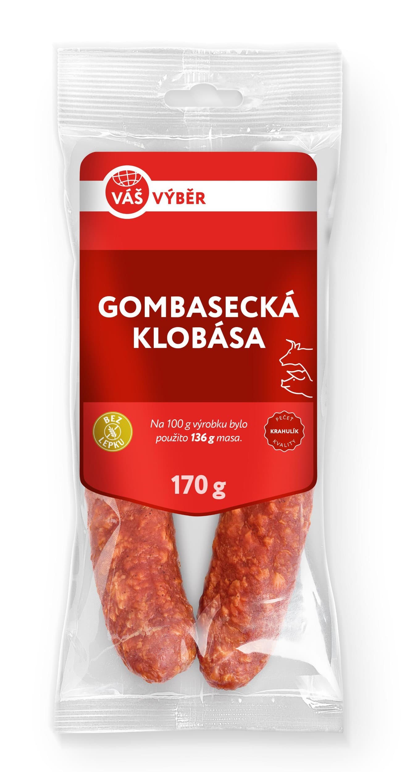 Váš Výběr Gombasecká klobása 170g