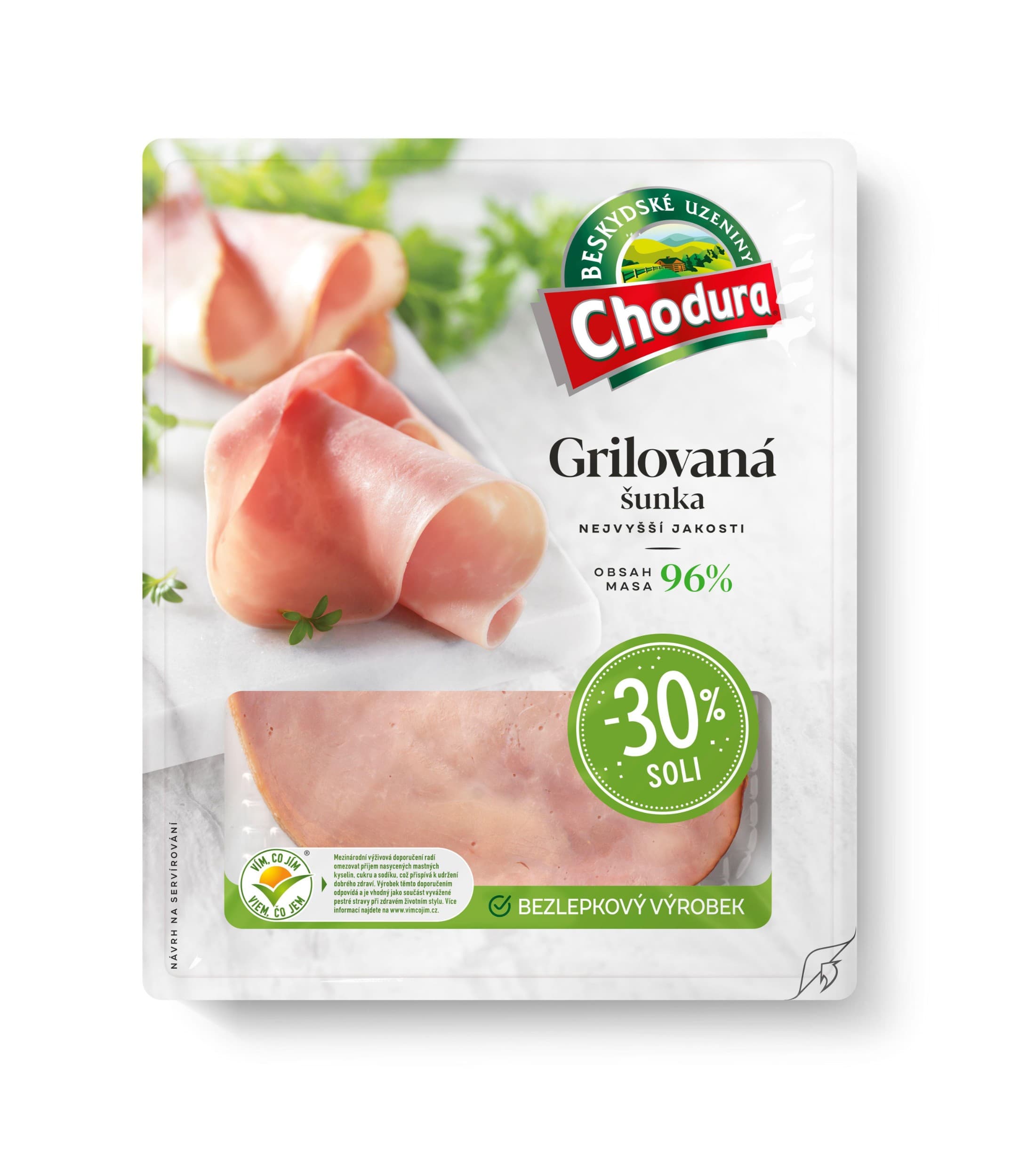 Chodura Grilovaná šunka se sníženým obsahem soli 100g