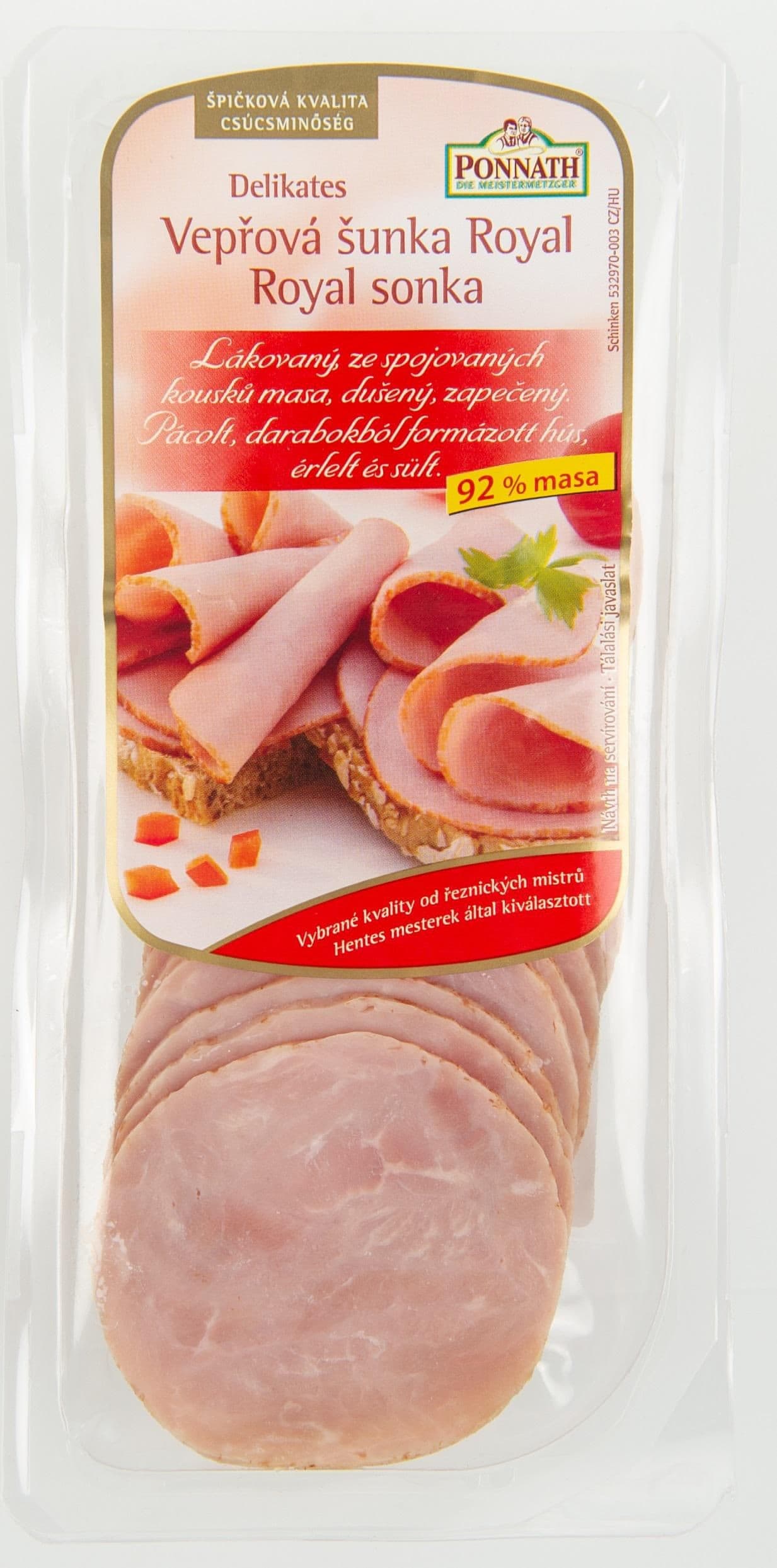 Ponnath Vepřová šunka Royal 125 g