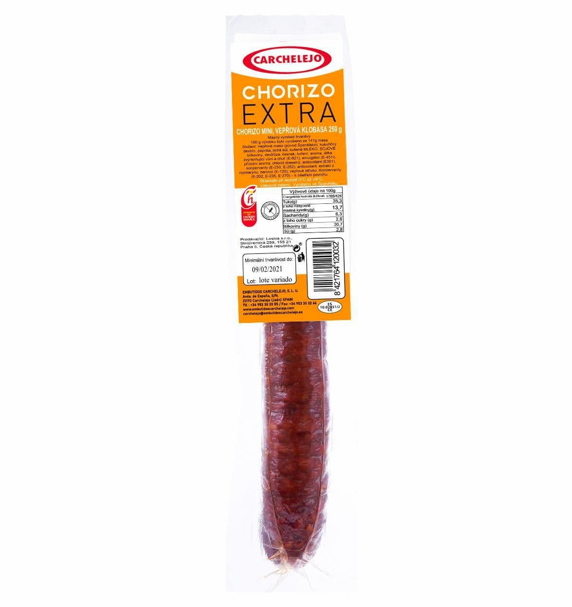 Carchelejo Chorizo mini salám 250 g