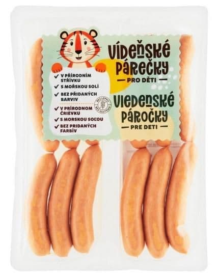 Kostelecké uzeniny Vídeňské párky pro děti 2x150g