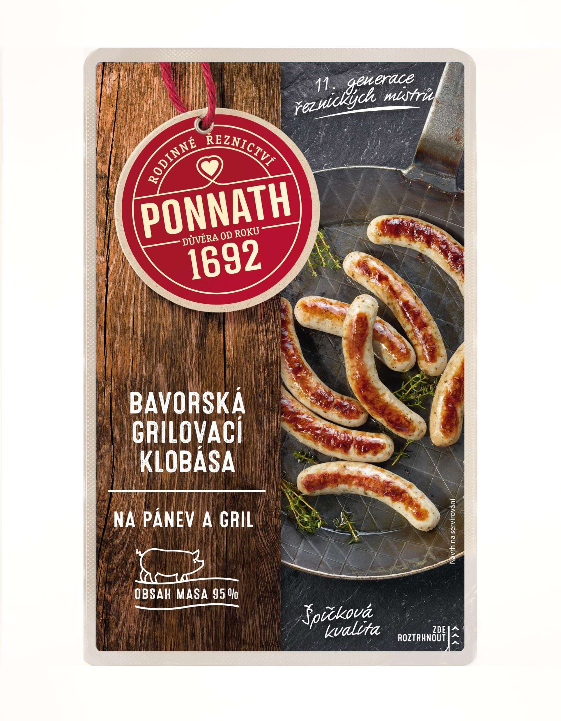 Ponnath Bavorská grilovací klobása 200 g