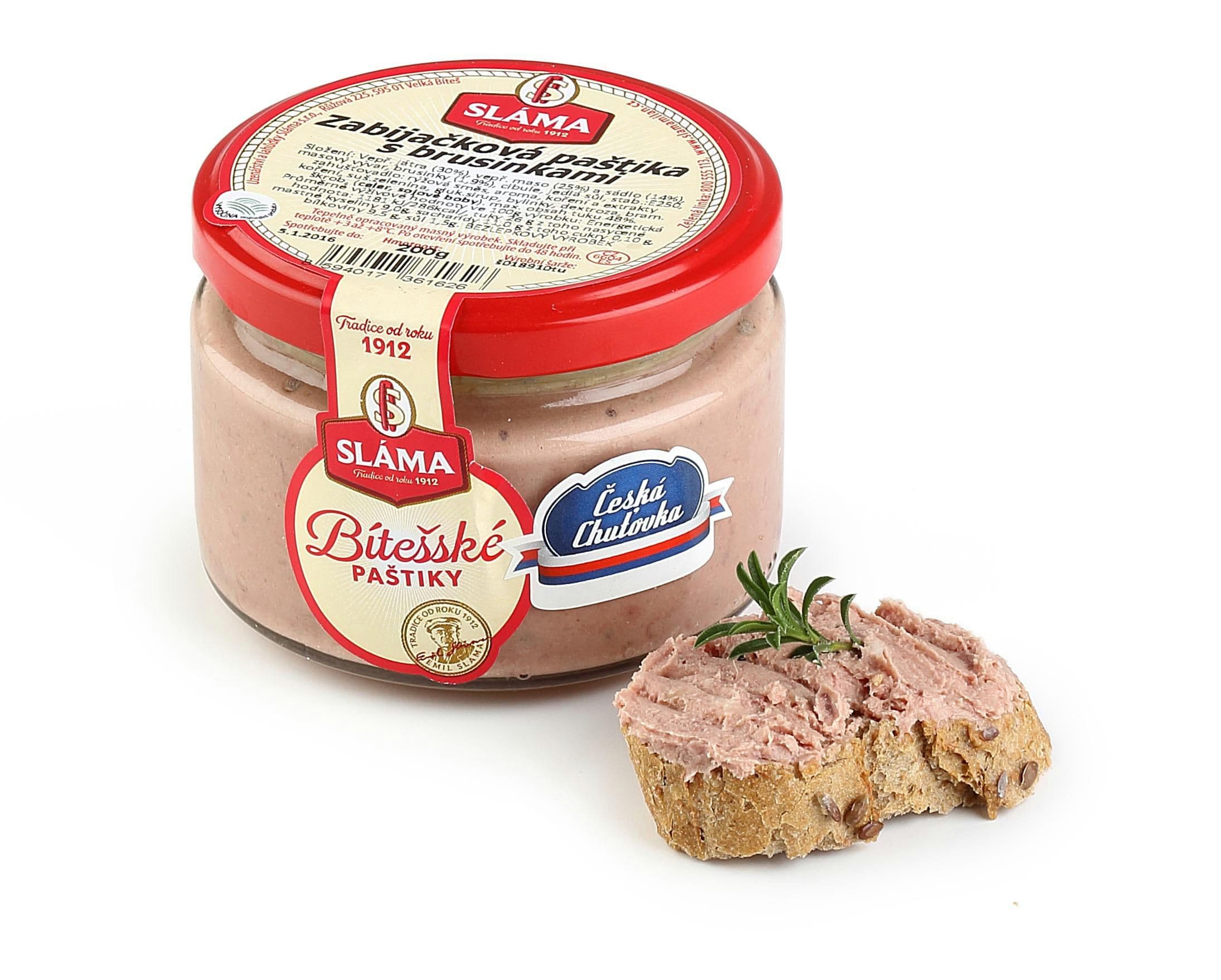 Sláma Zabijačková paštika s brusinkami 200 g
