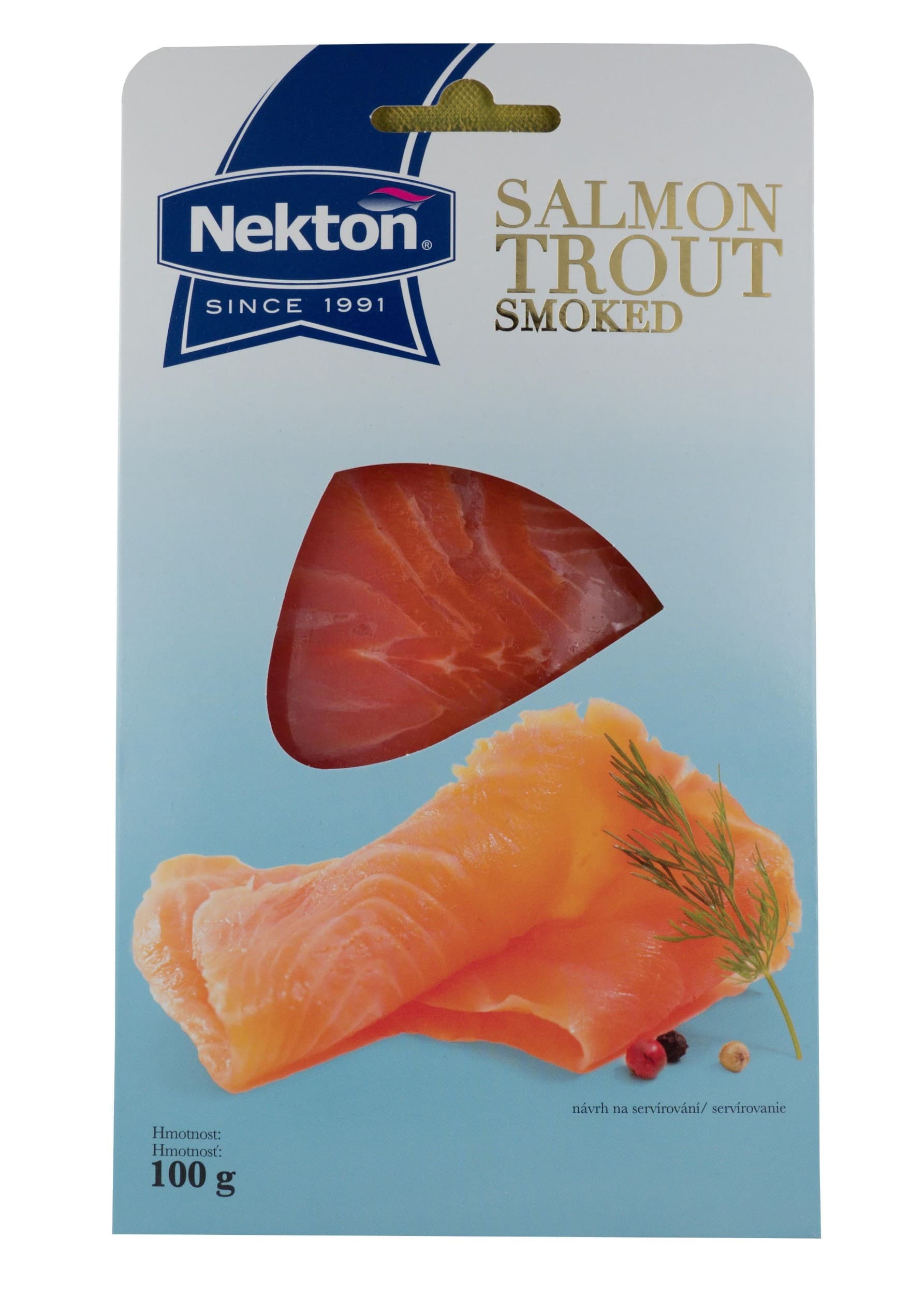 Nekton Pstruh lososovitý uzený plátky 100 g