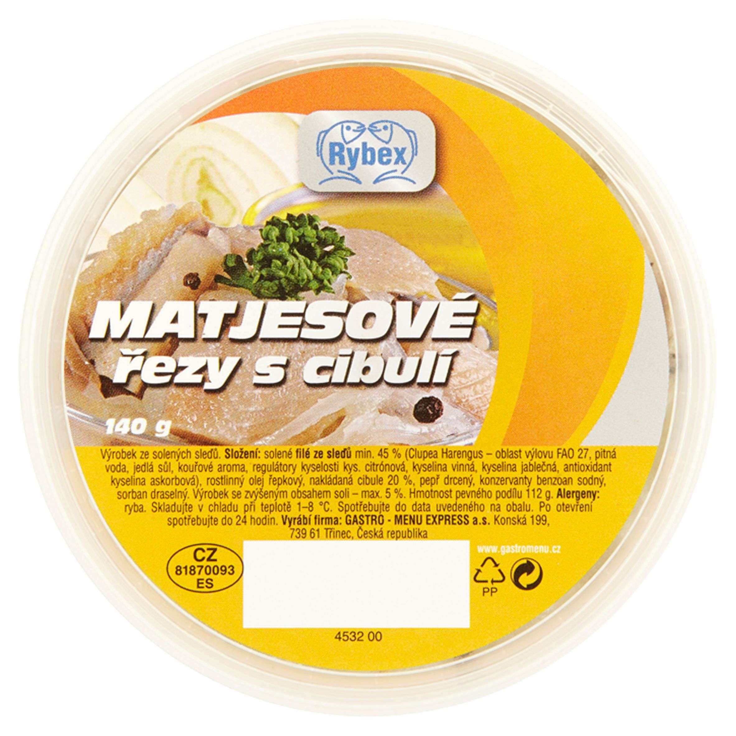 Rybex Matjesové řezy s cibulí 140 g