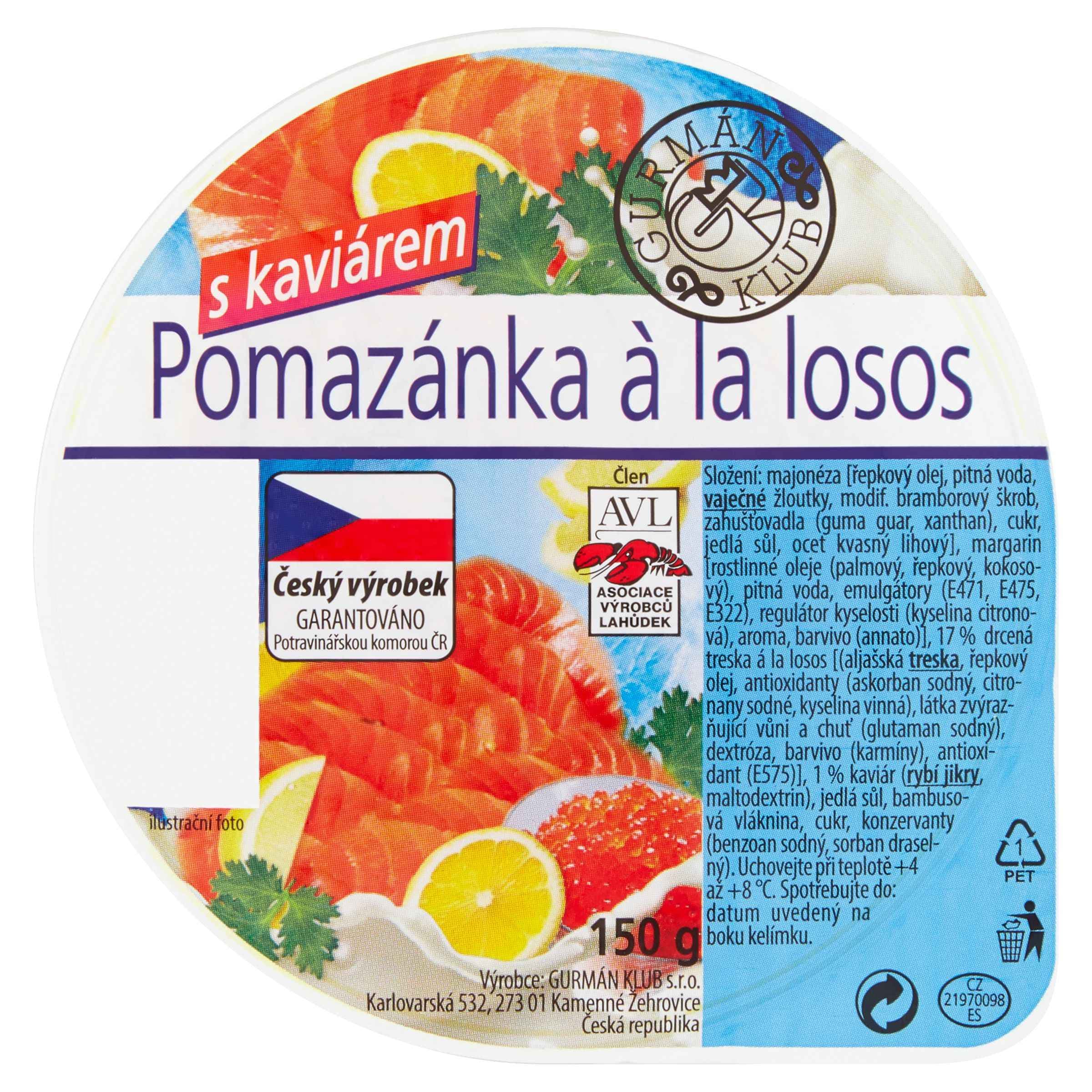 Gurmán Klub Pomazánka àlá losos s kaviárem 150 g