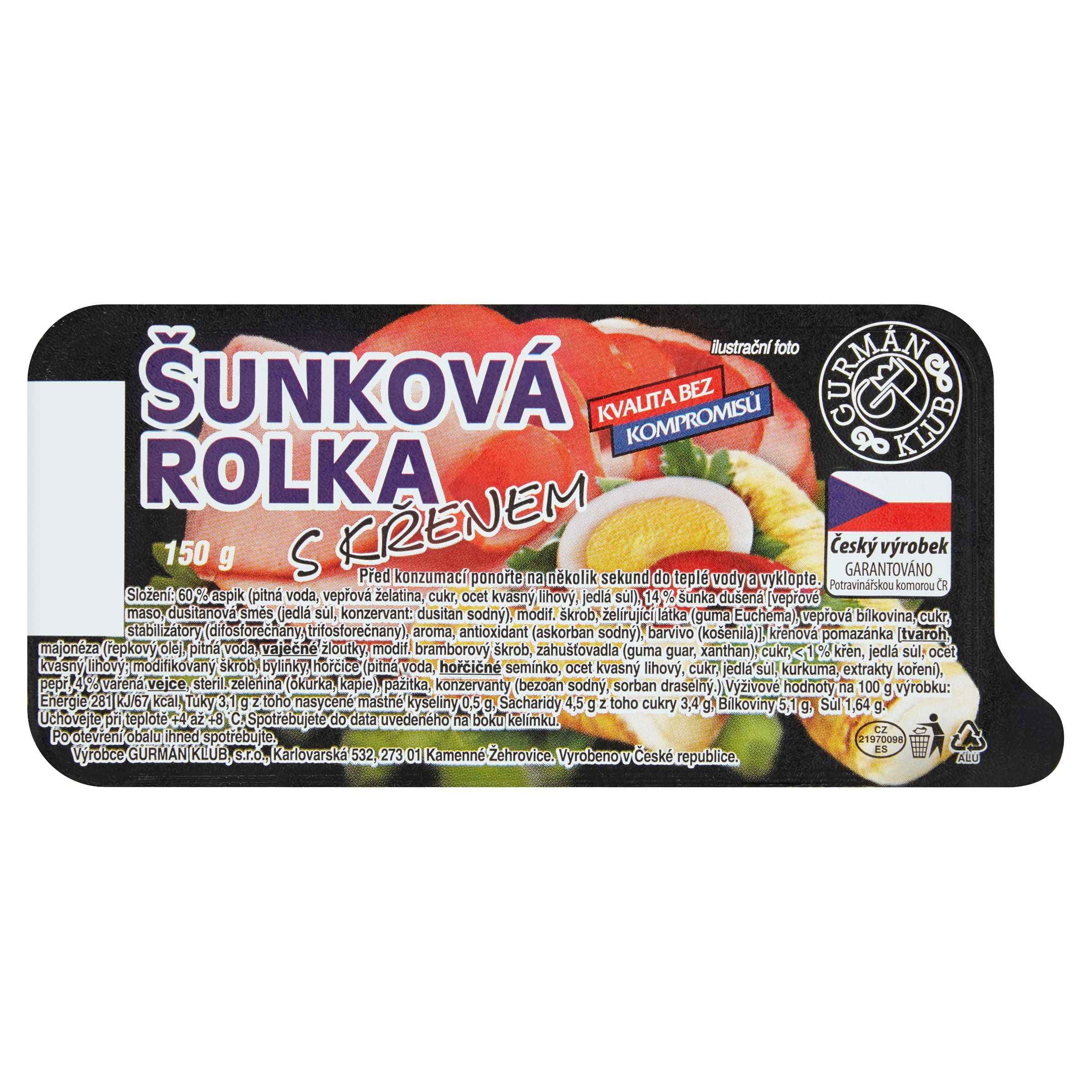 Šunková rolka s křenem 150g