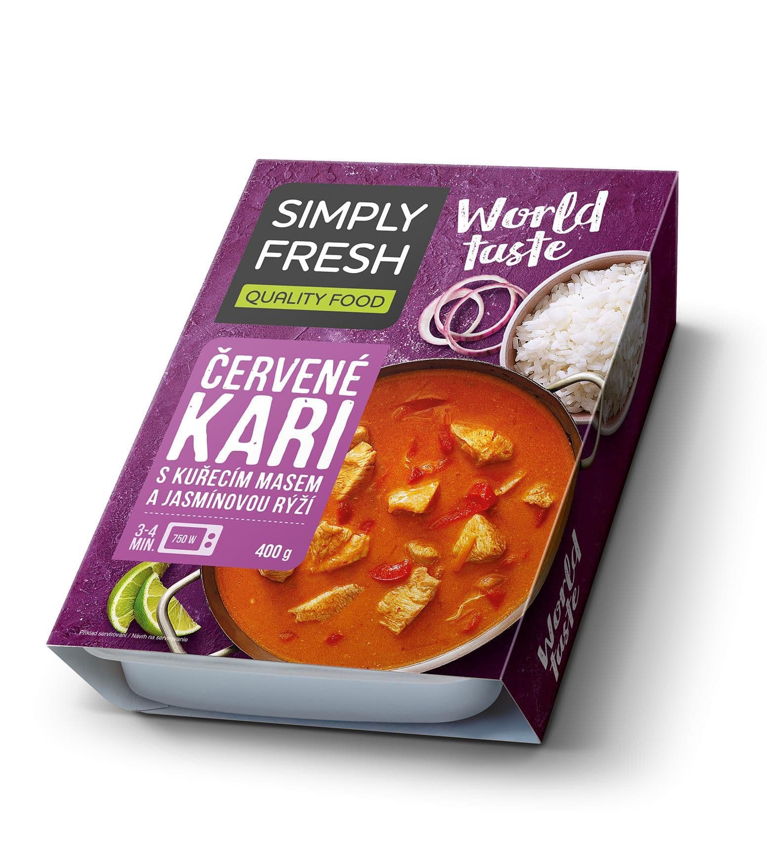 Simply Fresh Červené kari s jasmínovou rýží 400g