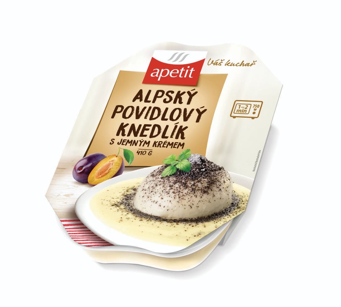Apetit Alpský povidlový knedlík s jemným krémem 410 g